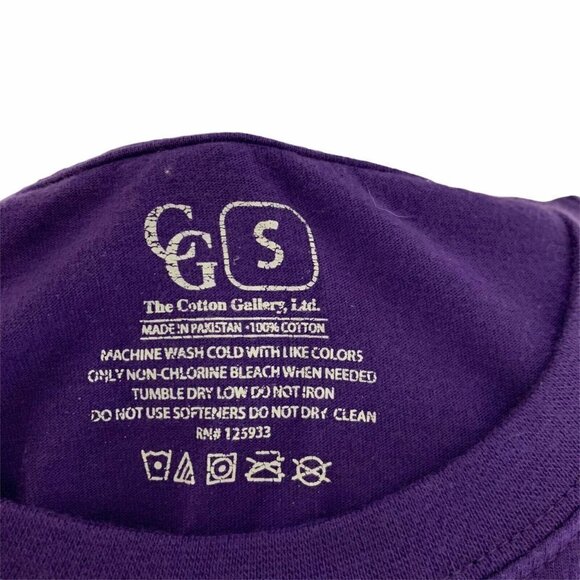 Cotton Gallery Men's S Small Long Sleeve T-Shirt Texas Lone Star State Purple - Picture 6 of 6